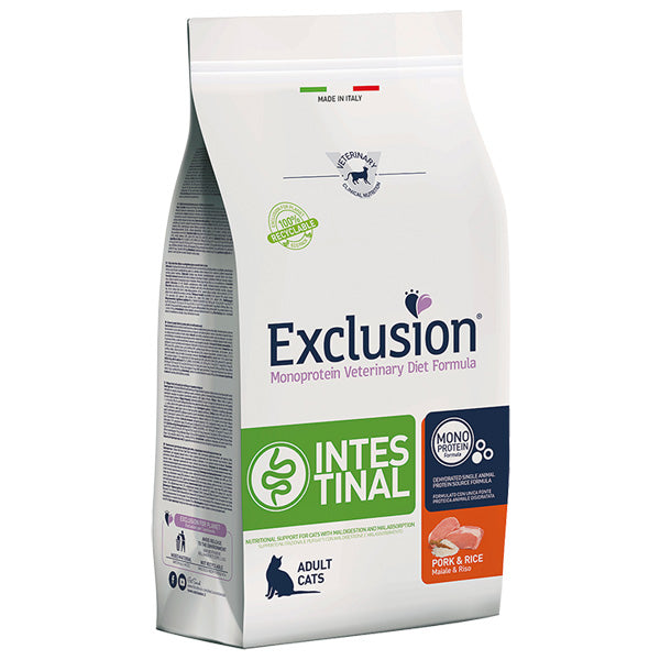 Exclusion - Diet Intestinal Cat Maiale e Riso 1,5KG Exclusion - Diet Intestinal Cat Maiale e Riso 1,5KG